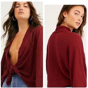 Free People | Maroon Azalea Kimono | Size M/L